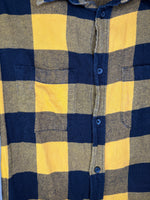 CAMISA FRANELA CUADROS AMARILLO NEGRO